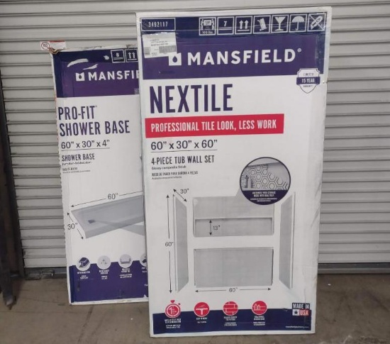 Mansfield Shower Base And Shower Wall Kit