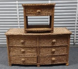 Pier 1 San Angelo Collection Rattan Dresser And Night Stand