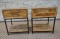 2 Rustic Modern End Tables / Night Stands