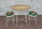 Vintage Ice Cream Parlor Table With 2 Chairs
