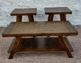 Rustic Coffee Table And 2 End Tables
