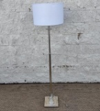 Adjustable Height Chrome Pole Lamp