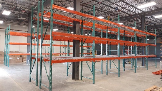 5 Sections Of Pallet Rack With Wire Decking