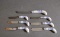 Vintage 7pc Blue And White China Cheese Knife Set