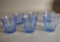 6 Vintage French Blue Condesa Short Glass