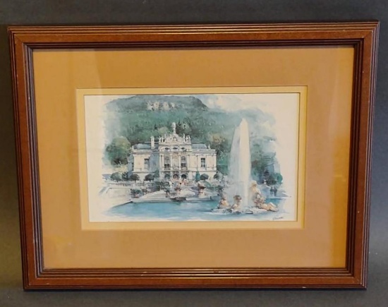 Vintage Framed Lithograph