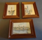 3 Vintage Framed Lithographs