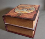 2 Decorative Book Storage Boxes