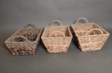 3 Decorative Woven Baskets