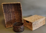 3 Decorative Woven Baskets