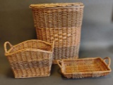 3 Piece Decorative Woven Basket Set
