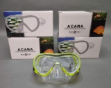 4 NEW Aqua Lung Acara Snorkeling Masks