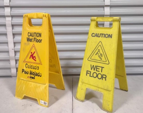 2 Wet Floor Signs