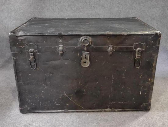 Antique Steamer Trunk With Contents