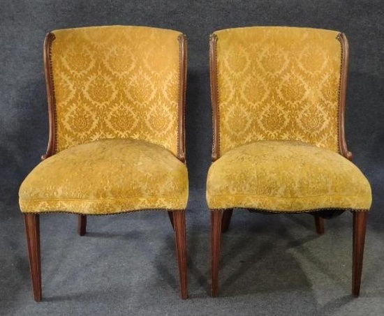 2 Antique Upholstered Chairs