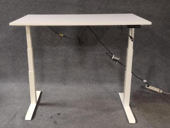 Electric Height Adjustable Sit/Stand Desk - White Top