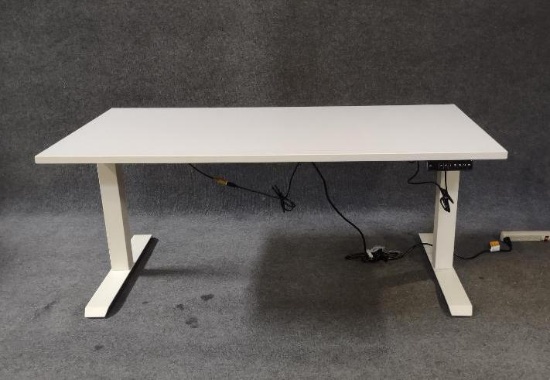 Electric Height Adjustable Sit/Stand Desk - White Top