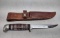 Vintage Case Knife With Leather Sheath
