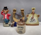 4 Collectible Whiskey Decanters