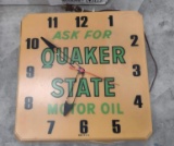 Vintage Quaker State Motor Oil Wall Clock