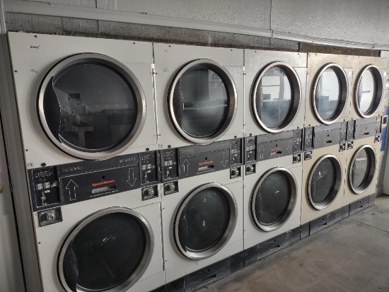 5 Speed Queen Commercial Double Stack Coin Operated Dryers