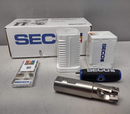 NEW Seco Turbo 1in 3fl Milling Kit For Stainless