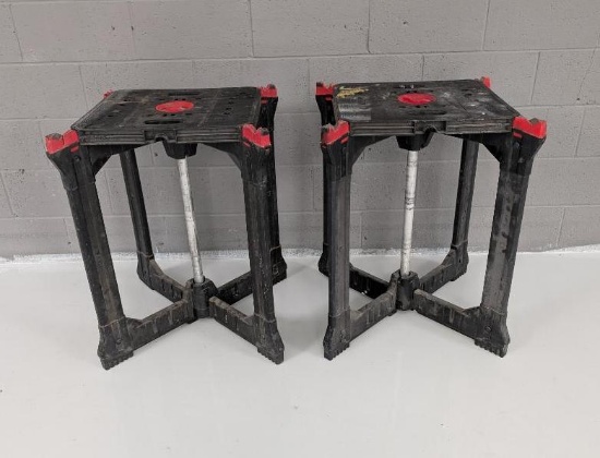 2 Folding Sawhorse Work Stands