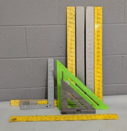 LOT of Framing Squares And Strait Edges