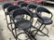 7 - metal black padded seat & back bar stools; (7 - TIMES THE MONEY).