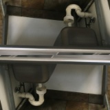 Eagle 4' stainless steel single compartment sink.
