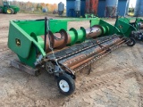 John Deere 14ft offset grain head w/ Sund pickups (Fits John Deere 7721 pull type combine); s/n