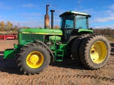 1985 John Deere 4650 tractor; CHA; MFD; powershift trans; 18.4 x 26 fronts; 18.4 x 42 rears; 3-hyds;