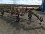 1999 H&S BF12HC high capacity 12-wheel bi-fold wheel hay rake; s/n 991209.