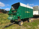 Badger BN950 16ft chopper box; Minnesota 12-ton tandem axle wagon w/ float tires & adjustable