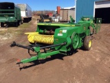 John Deere 328 square baler w/ #42 bale thrower; s/n E00328X842932.