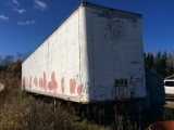 (SELLS NO TITLE) 1976 Trailmobile 45ft tandem axle storage trailer. (CONTENTS NOT INCLUDED)