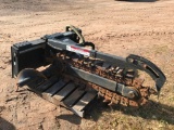 Bobcat LT313 skid loader mount trencher; 8in x 36in chain; s/n 045403006.