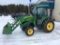 2009 John Deere 4320 compact tractor; CAH; 4x4; John Deere 440X loader w/ q