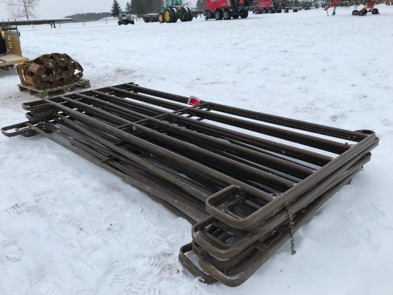 8-Priefert 12ft brown cattle gates.