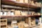 Burgundy pallet racking; (2- sections 48
