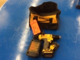 DeWalt 12 volt cordless drill w/ charger & bag.