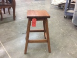 Oak Mission stool.