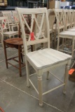 Maple X back counter stool; (Unfinished).