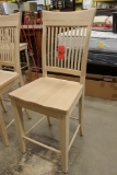 Maple Mission counter stool; (Unfinished).