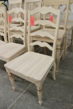 Maple ladder back chair; (Unfinished).