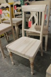 Maple Keyhole chair; (Unfinished).