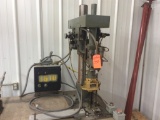 Pneumatic drill press w/ Zagar multi spindle head.