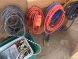 Air hose & electric cords.