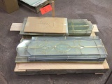 Pallet of leaded glass.