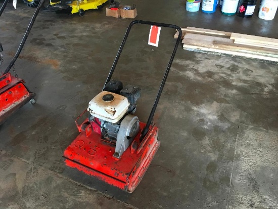 MBW plate compactor w/ Honda 5 1/2 hp gas engine.